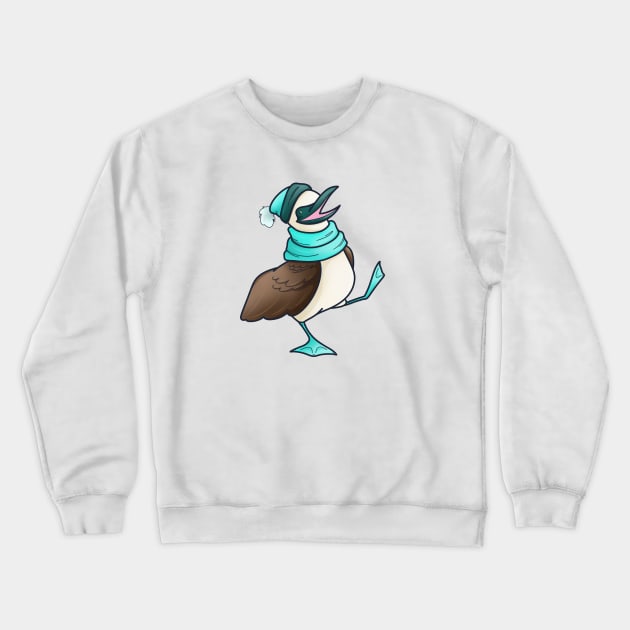 Blue Birdie Buddy Crewneck Sweatshirt by candice-allen-art